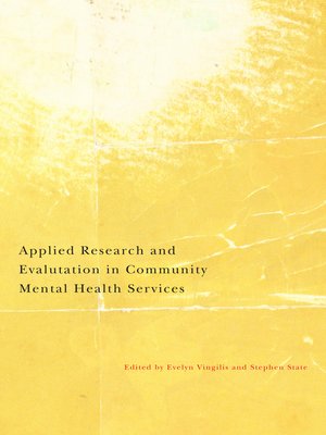 cover image of Applied Research and Evaluation in Community Mental Health Services